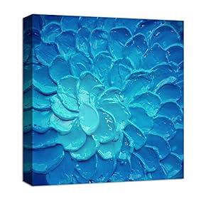 Canvas Wall Art Abstract Beautiful Flowers Oil Painting Features Painting Artwork for Home Prints Framed - 12x12 inches