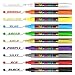Chalk Markers, Blusmart 10pcs Bright Liquid Glass Window Pens with 40pcs Chalkboard Labels, Wet Wipe Erasable, 6mm Reversible Tips, Children Friendly