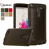LG G3 Stylus Case, LG G3 Stylus D690 Case, Aomax@ Anti-Shock Brushed Metal Texture , TPU & PC Dual Layer Hybrid Non-slip Protective Case For LG G3 Stylus D690 VLS Black
