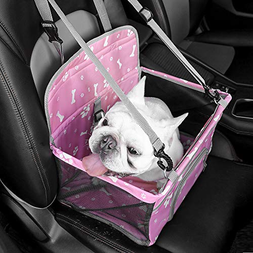 MARSLABO Dog Car Seats for Small Dogs, Upgrade Dog Booster Seat with Metal  Frame Construction with Double-Laye