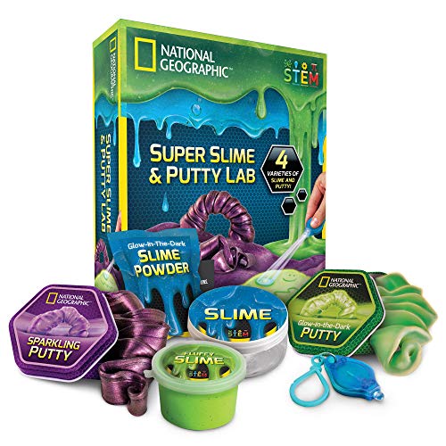 NATIONAL GEOGRAPHIC Super Slime & Putty Lab 2 Types of Amazing Slime