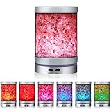 Essential Oil Diffuser Himalayan Salt Lamp Cool Mist Humidifier 3 in 1. Aigoceer Ultrasonic Aromatherapy Diffusers humidifier. 7 Colors Changing LED Night Lights, Waterless Auto Shut-off - Silvery