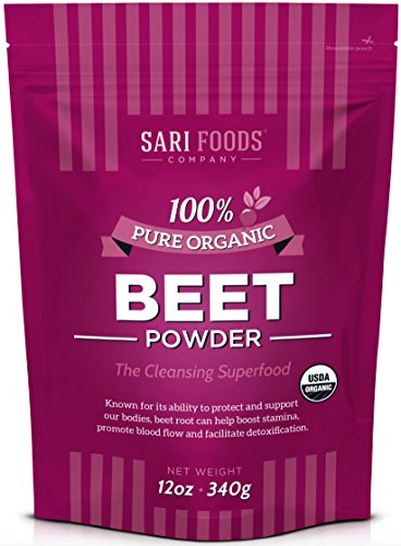 Organic Beet Root Powder (12 Ounce) Natural Plant Based Nitric Oxide Booster, Whole Food Superfood, Vegan & Paleo Friendly