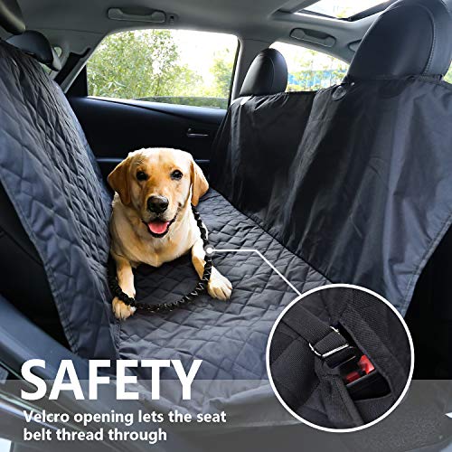 NHILES Dog Bench Seat Cover, Trunks SUV Cars, Washable Waterproof Scratchproof Durable Vehicle Protection with Side Flaps, Pad with Anchors, Universal Fit