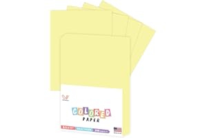 Woodlake Canary Copy Paper, Colored Printer Paper, 8.5 x 11”, 20 LB / 75 GSM Computer Paper, 200 Sheets, Multi-Purpose Pastel Paper, Made in USA