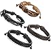 ORAZIO 8PCS Leather Bracelet for Men Womens Braided Rope Bangle Cuff Bracelet,7.5-8.5 Inches Adjustable