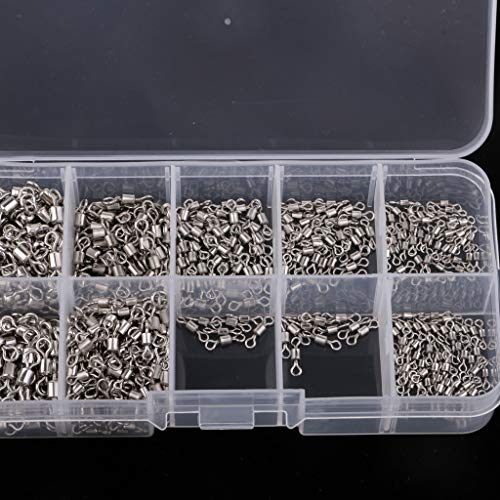 HomeDecTime 500 Stück Edelstahl Angelwirbel Rollenwirbel 4# 6# 8# 10# 12# – Bild 4