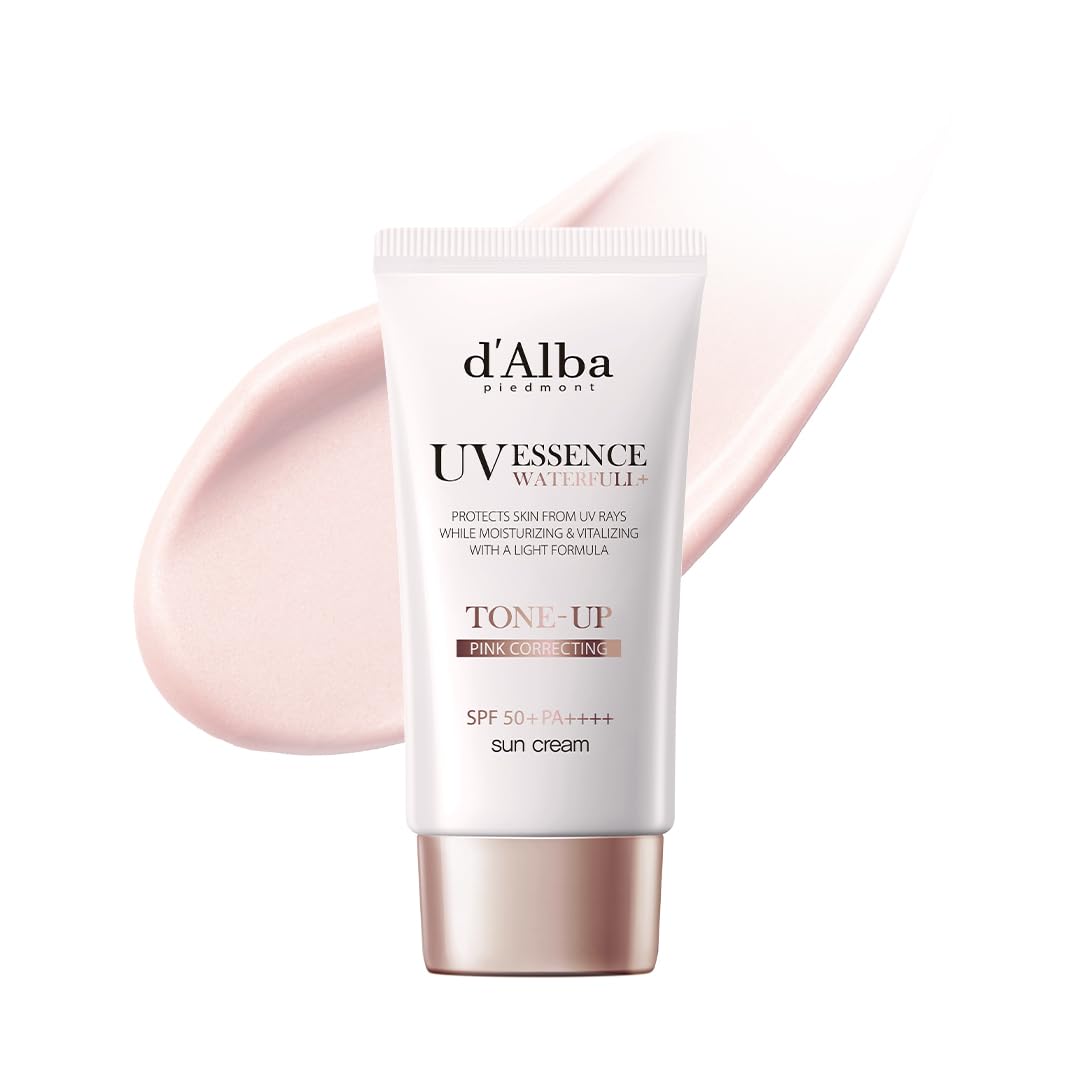 d'Alba Italian White Trufe Waterfull Tone-up suncreen SPF 50+ PA++++,Vegan hybrid UV filters tinted suncreen, glow and brightening suncreen, Korean skincare (50ml)