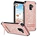 Galaxy A8 2018 Case,Galaxy A5 Case GUAGUA Kicstand Girls Women Slim 2 in 1 Hybrid Hard PC Cover Soft TPU Shockproof Protective Phone Case for Samsung A8 2018/A5 2018/A530 Rose Gold