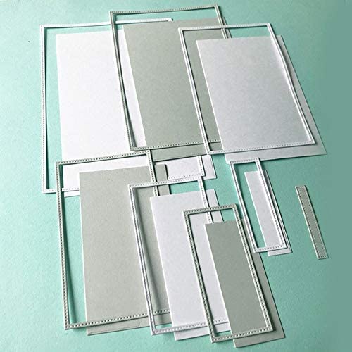 Rectangle Frame Cutting Dies for Card Making，Cutting Dies Cut Stencils for DIY Scrapbooking Photo Album Decorative Embossing Paper Dies for Card Making Templated+Cute Brooch Pin — image 1