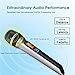 Wireless Microphone System, Alvoxcon DUAL UHF Dynamic Handheld mic for iPhone, Computer, Karaoke, Conference, DJ, Vocal Recording, Singing, Church, On Stage Performance, Party Events (1/4 inch plug)