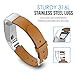 MoKo Fitbit Alta HR and Alta Band , Premium Soft Genuine Leather Replacement Wristband Strap for Fitbit Alta / Fitbit Alta HR Smart Fitness Tracker, Fits 5.31