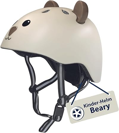 HUDORA Kinderhelm mit süßem Tier-Motiv - Bequemer Kleinkind-Helm in XXS/XS - Sicherer Fahrradhelm - Hochwertiger Kinder-Helm für Mädchen & Jungen - Ideal für Laufrad/Scooter & Fahrrad