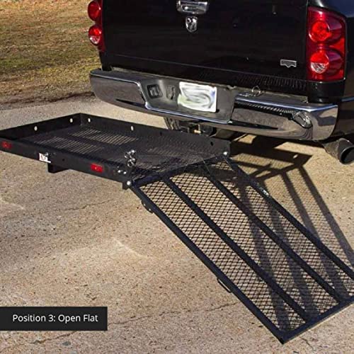 Titan Ramps Hitch Mounted Wheelchair Mobility Rack Ramp, Rated 400 LB