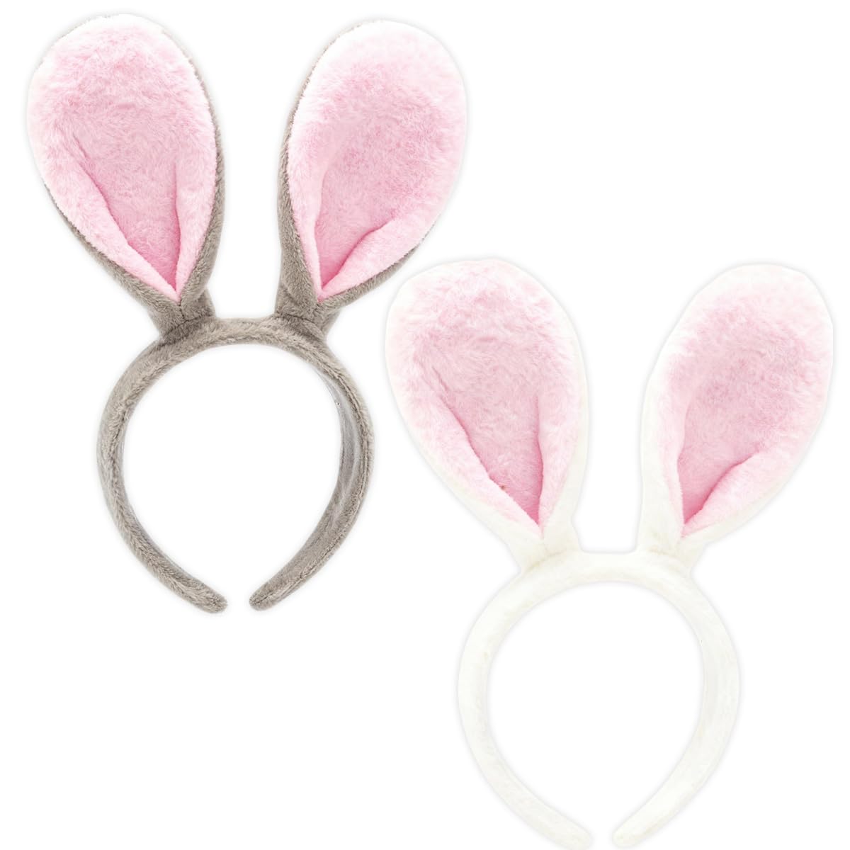 EduPlayte 2pc Bunny Costume Bunny Accessory Set Rabbit Ear Headband Bow Tie Cuffs Tail for Costume Party