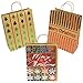 JOYIN 24 Christmas Foil Kraft Gift Bags Assorted Sizes with Twine Handles for Xmas Holiday Present Wrap Décor, Kraft Goody Bags, School Classroom Party Favor Supplies, Goodie Bags Decoration.