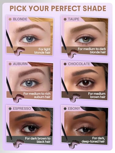 SHEGLAM Tint Lock Tattoo Peel Off Brow Gel – Long-Lasting Brow Tint, Waterproof & Smudge-Resistant, Shapes Defines & Fills Brows, Natural Semi-Permanent Eyebrow Gel Stain (Chocolate)