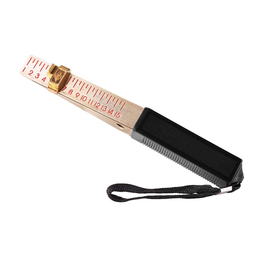 Tapered Measuring Gauge, 0.5mm Wedge-Shaped Vernier Metric Feeler Gauge,Gauge Tool Feeler Gauge 1-15mm for House Engineering Inspection Flatness Measuring Tool (Precision: 0.5mm)