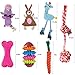 CCQIN Squeaky Dog Toy Pack for Puppy,Small and Medium Dog Toys Set 7 Pack Cute Pet Toys with Squeakers,Puppy Teething Dog Chew Toys(Rabbit,Carrot,Bone)