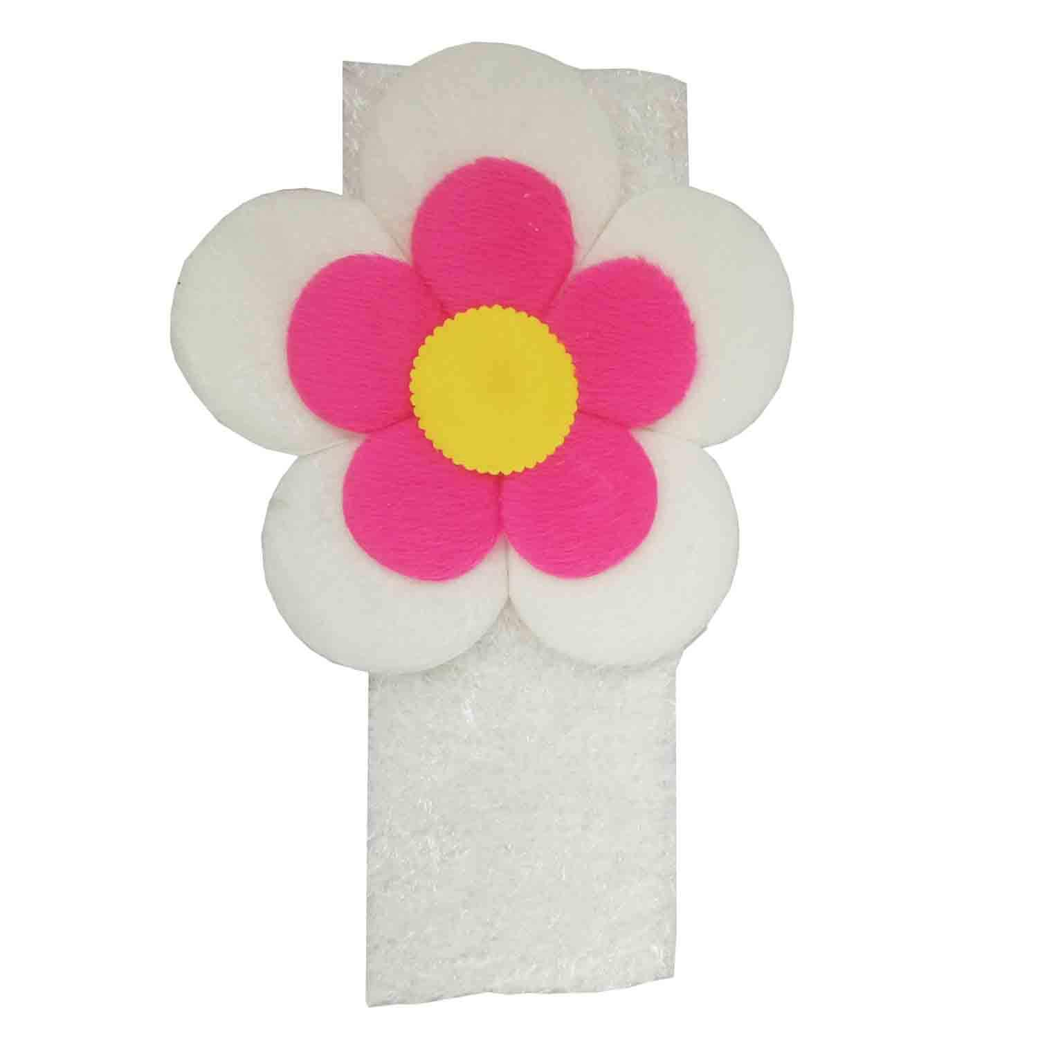Salvus App Solutions White Flowers Kids Wide Soft Hair Bands