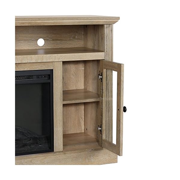 Ameriwood Home Chicago Fireplace TV Stand for TVs up to 50″, Natural