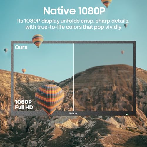 SYLVOX 32" Outdoor TV, 1080P FHD Smart TV, 1500 Nits Full Sun Readable, IP55 Waterproof Television for Balcony Terrace Yard, Built-in Google Cast, Voice Remote & Dual Speakers (2025, Pool SE)