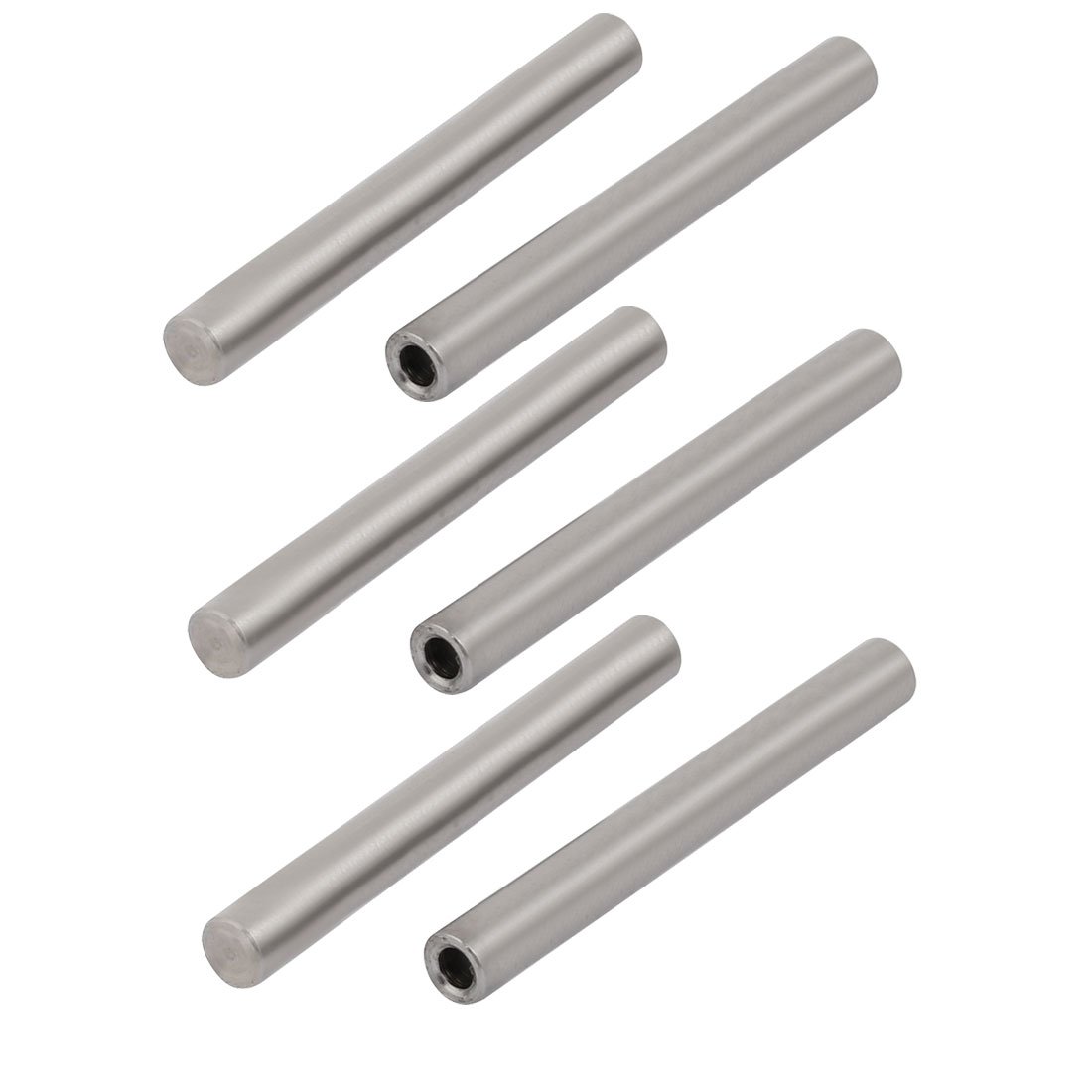 Sourcingmap 304 Stainless Steel M3 Female Thread 5mm x 45mm Cylindrical Dowel Pin 6pcs