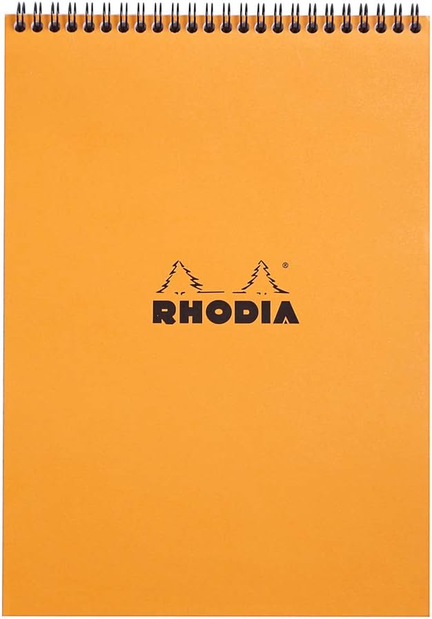 RHODIA 18500C - Spiral Notebook (Full Bound) Orange - A4 - Small Squares
