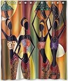 HOT design Afro American Women Shower Curtain 60