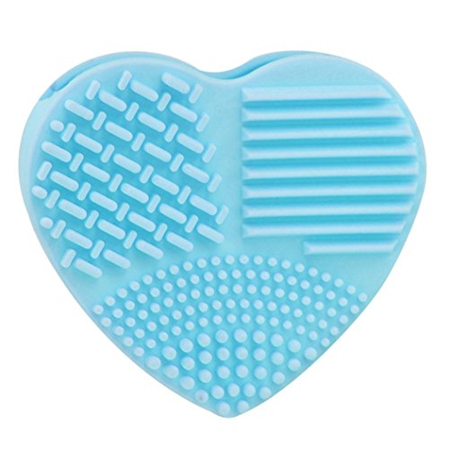 BEAUTYVAN Washing Brush 2018 1Pcs Silicone Fashion Egg Cleaning Glove Makeup Washing Brush Scrubber Tool Cleaners (Sky Blue)