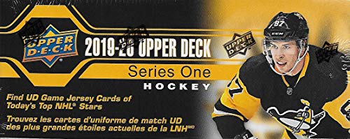 2019 2020 Upper Deck Hockey Series One Factory Sealed Retail Box of 24 Packs Including 192 Cards Total with Possible Young Gun Rookie and Game Used Jersey Cards