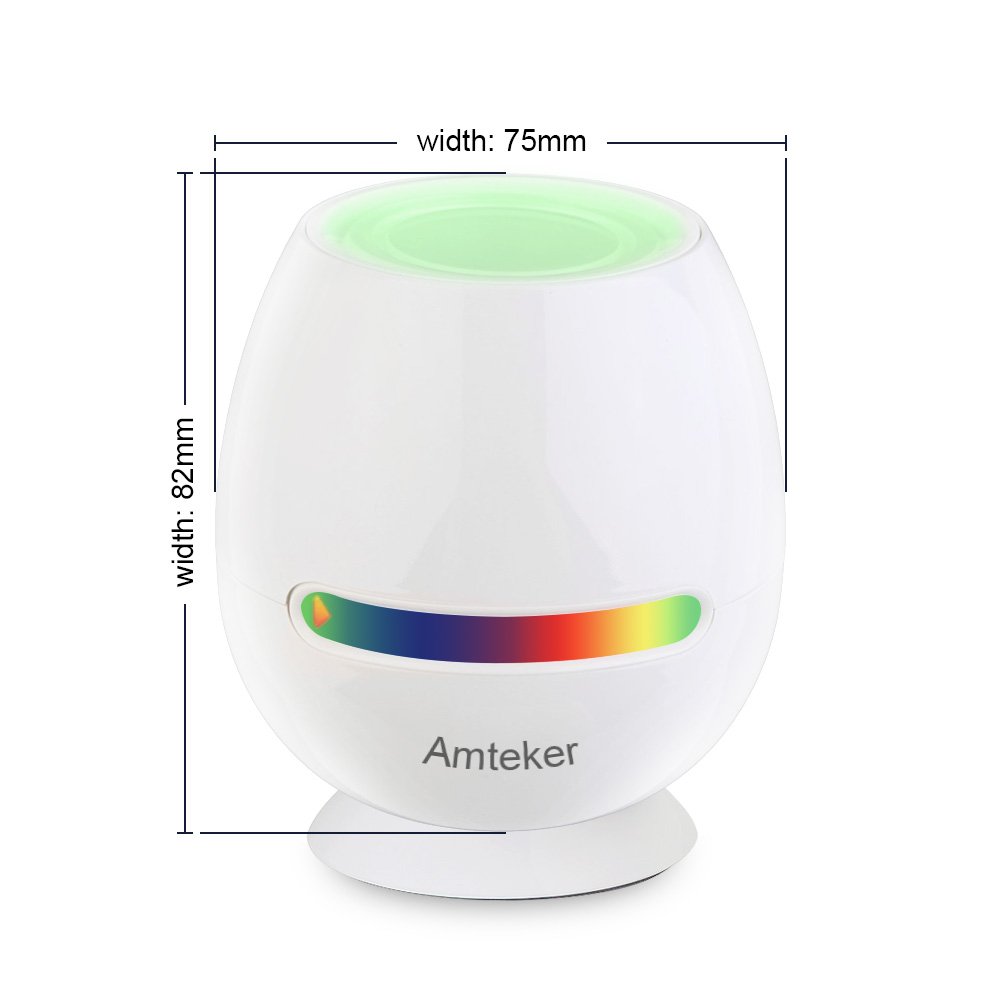 Amteker Wohn 256 Farben-LED-Licht, Touchpad-Bunte Mood wiederaufladbare Micro Farbe verändert Mood Light(Weiss)