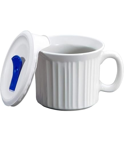 Amazon.com | 10 Strawberry Street 16oz Set of 4 Soup Mug with Lid, White:  Coffee Cups & Mugs