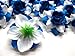 (24) Silk Two-tone Blue Roses Flower Head - 1.75