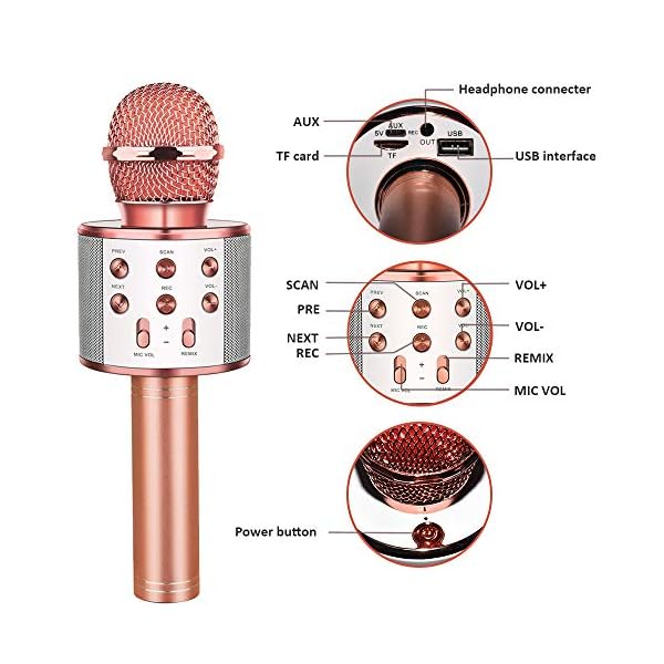 GeschenPark Toys for 3-12 Year Old Boys Girls, Wireless Microphones for Kids Gifts for 3-12 Year Old Boys Girl Toys for…