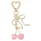 VINWO Mini Cherry Bag Charm, Cute Cherry Keychain Accessories for Women, Purse Charms for Handbags Tote bags Key Chains