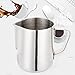 CUSIBOX Milk Frothing Pitcher Stainless Steel Latte Art Creamer Cup Silver 20 oz (600 ml) with Measurement Scales for Espresso Machines (2)