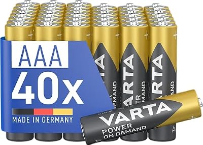 Piles AAA, Lot de 40Vorratspack, Power on Demand, alcalines, 1,5 V