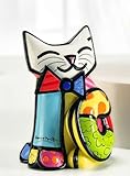 New Romero Britto Fun Cat Ceramic Authentic Figurine Sculpture Collectible Gift