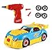 Mr.Fix.it Race Car Toy Take-A-Part Battery-Operated Drill Set with Lights and Sounds