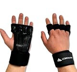 Cross Training Gloves with Wrist Support for WODs,Gym Workout,Weightlifting & Fitness-Silicone Padding, No Calluses-Suits Men & Women-Weight Lifting Gloves for a Strong Grip (Black, Meduim)