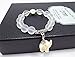 Wening Natural Frosted Matte Crysta Bracelet Cute Elephant Quartz Crystal Wrap Opal Elephant Bracelet (Silver)