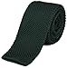 Tigre Amore Men's Skinny Knit Tie Solid Moss Green