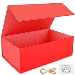 RYDDOY Red Gift Box, 12x6x4'' Gift box for Presents