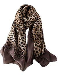 NUWEERIR Womens 100% Mulberry Silk Scarf Long Satin Scarf Fashion Designer Scarf Lightweight Neck Wear