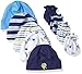 Gerber Baby 8 9-Piece Cap and Mitten Sets, 9pc Safari, Newborn