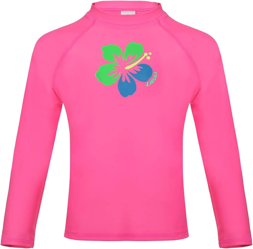 Kids Long Sleeve Rash Guard Beach Wear Girls Boys Swim Wear Sun Protection SPF 50+ Tops Age 6 to 16