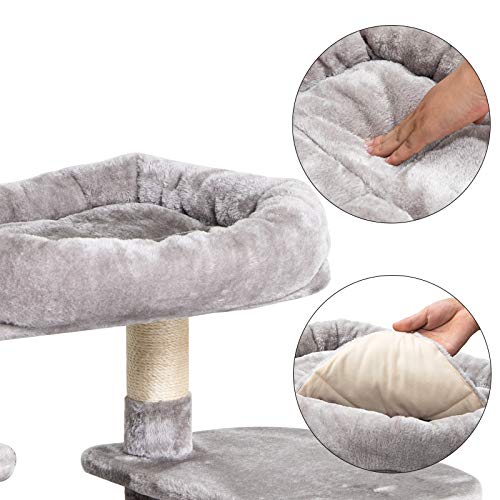 IBUYKE 53" Cat Tree Tower Play Furniture Cat Condo with Sisal