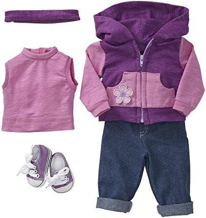 Starpath Dolls 18" Doll Clothes Sporty Purple Warmups - Fits American Girl and Our Generation