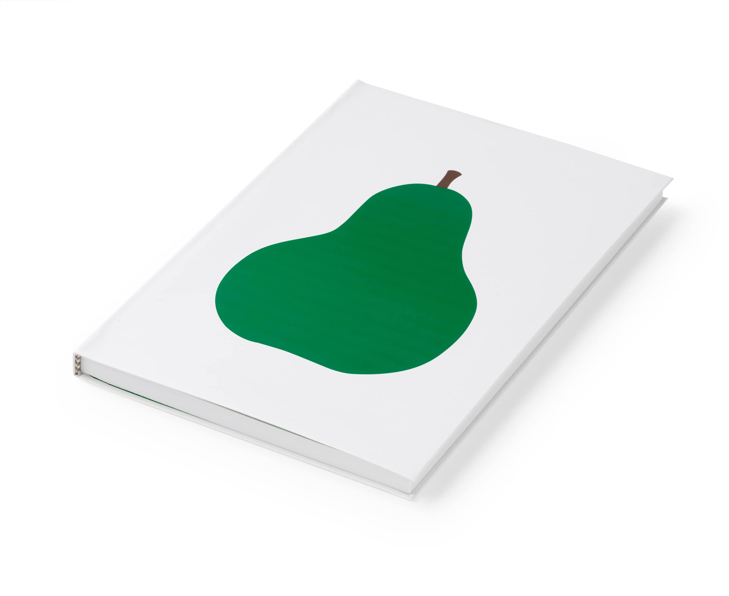 PdiPigna - ENZO MARI Collection - White notebook, unlined A5, semi-hard cover, DANESE Due, La Pera